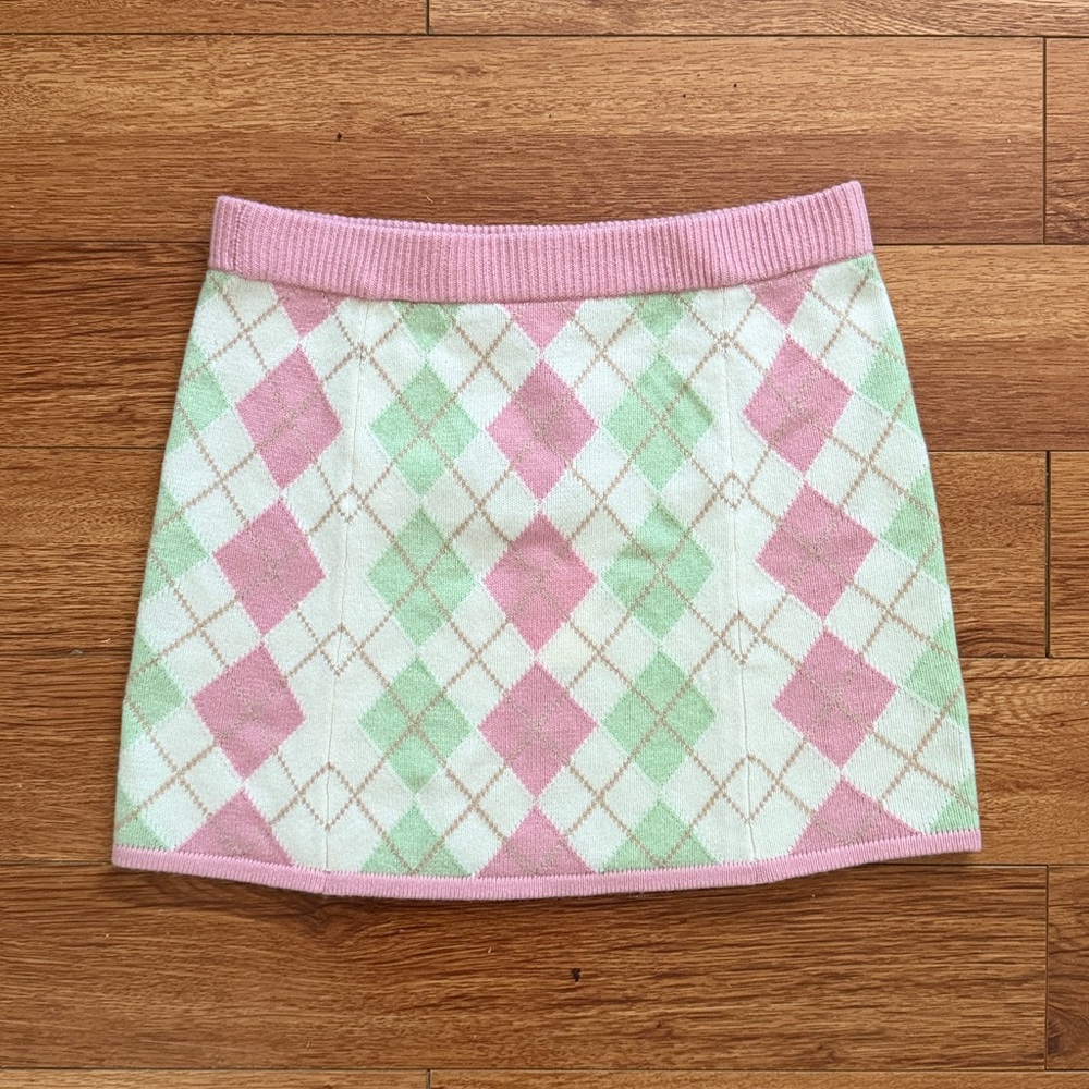 ARGYLE KNIT MINI SKIRT - Picture 6 of 6